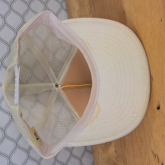 Vintage 80s Nashville Network mesh trucker snapback white & red spellout hat - Picture 6 of 7